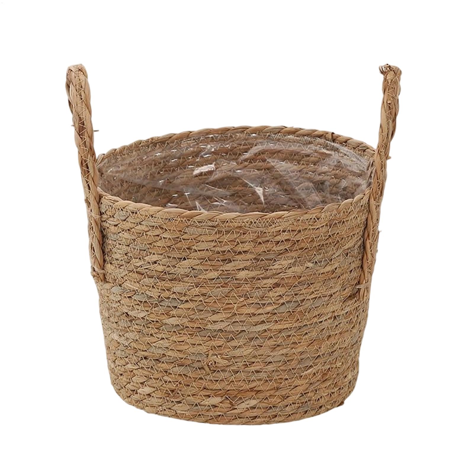 Rattan Plant Basket - กระเช้าปลูกต้นไม้ กระถางดอกไม้หวาย กระถางหวายระบายอากาศ กระเช้าดอกไม้หวาย ตกแต่งสวน ตกแต่งบ้านสไตล์ชนบท