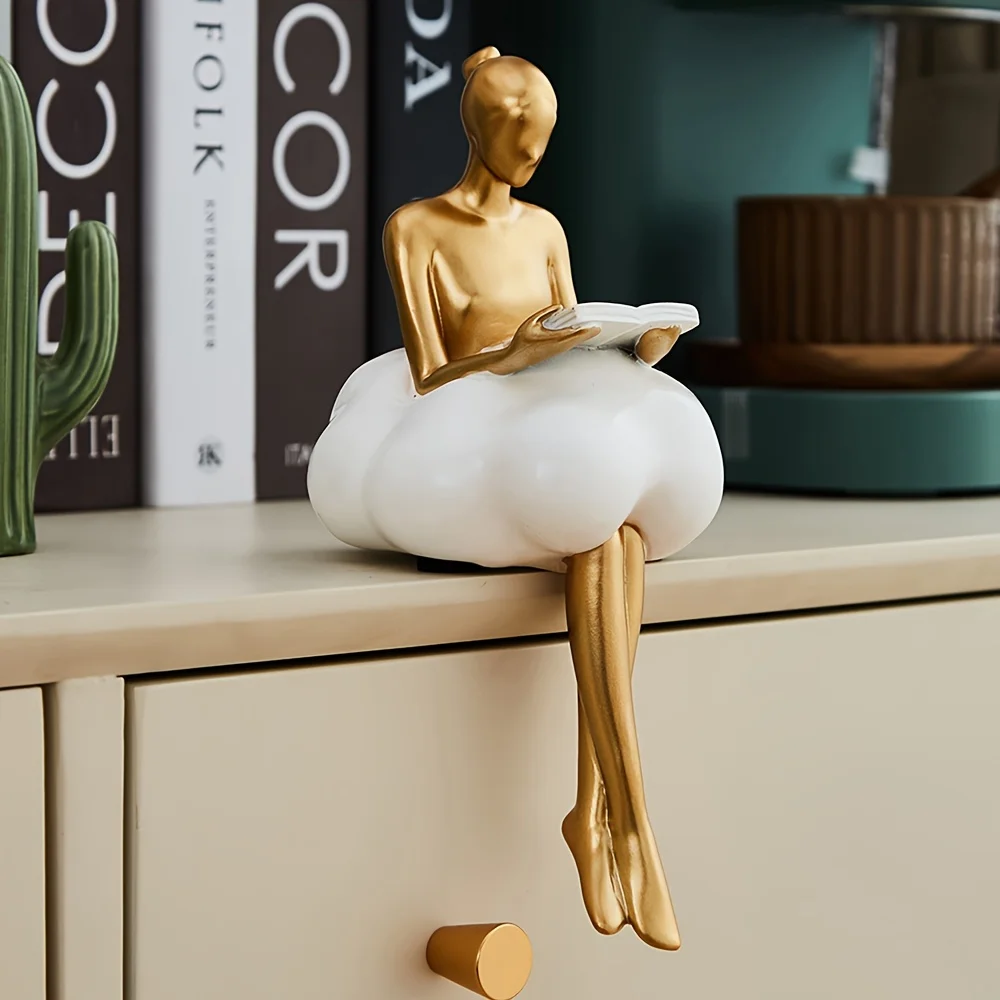 Home Decor Y2K - Cloud Girl ประติมากรรมบทคัดย่อ Art รูปปั้นตกแต่งตารางหน้าแรก Luxury