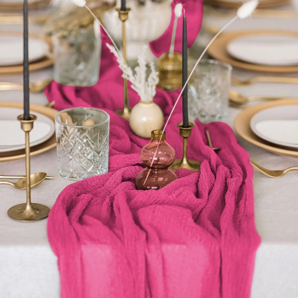 ผ้าปูโต๊ะจีบสไตล์โบฮีเมียนสุดส - Linen Table Runner บทวิจารณ์และราคา
