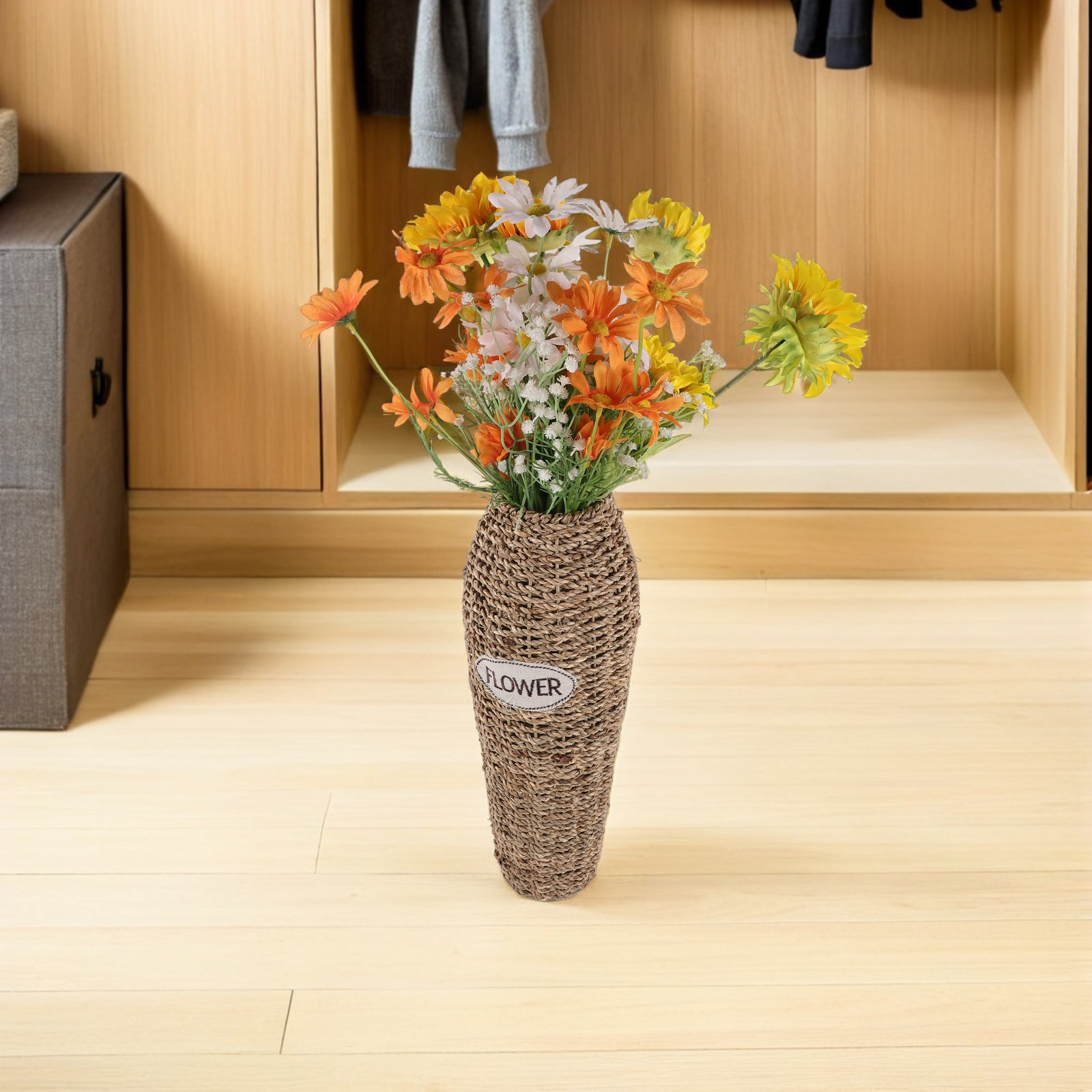 แจกันหวายตั้งพื้นทรงสูง 16.54  - Pampas Grass Decor บทวิจารณ์และราคา