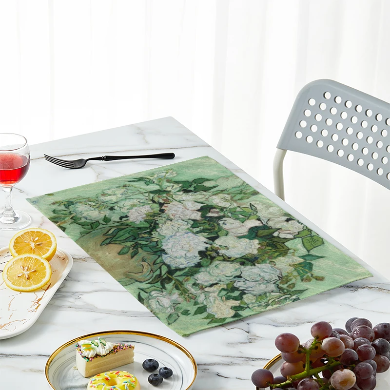 ใหม่ Van Gogh ภาพวาดตาราง Vint - Linen Table Runner บทวิจารณ์และราคา