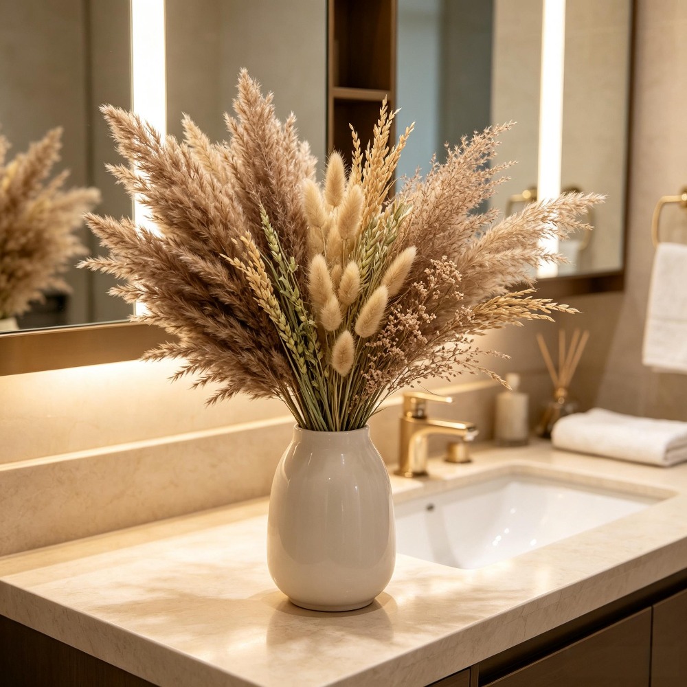1 ช่อ ดอกไม้แห้งหลากชนิด พร้อม - Pampas Grass Decor บทวิจารณ์และราคา