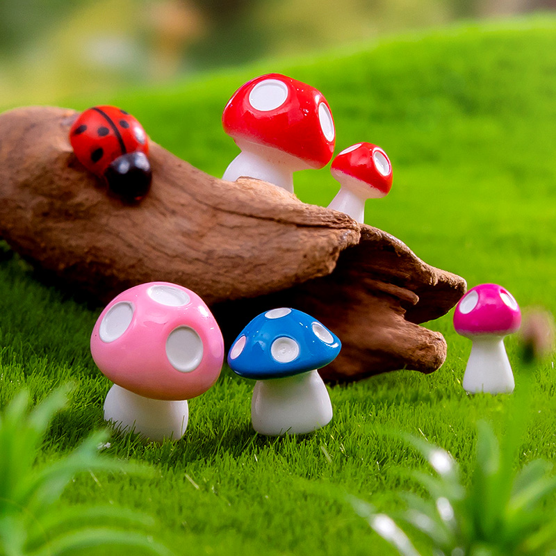 20pcs Mini เห็ดตุ๊กตาเรซิ่น DI - Home Decor Za บทวิจารณ์และราคา
