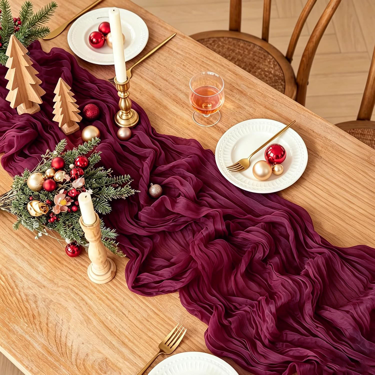 ผ้าปูโต๊ะผ้าชีสคลอธ 10 ชิ้น สำ - Linen Table Runner บทวิจารณ์และราคา