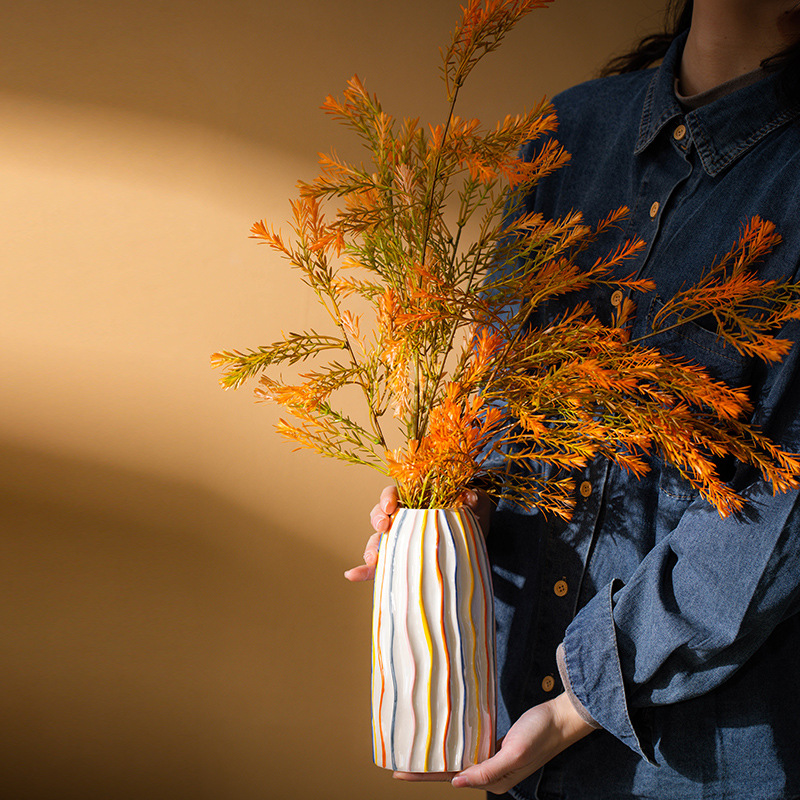 CAPIRON สีสันลายแจกันเซรามิคตก - Pampas Grass Decor บทวิจารณ์และราคา