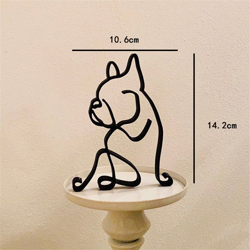 สุนัขศิลปะประติมากรรมโลหะสุนัข - Home Decor Y2K บทวิจารณ์และราคา