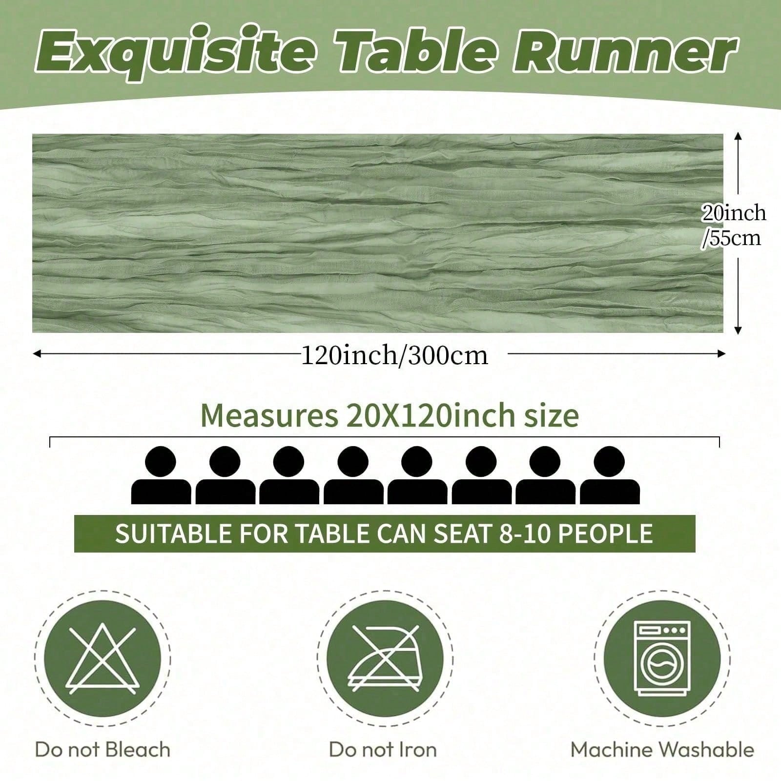 ผ้าปูโต๊ะชีสคลอธ 6 ชิ้น สำหรับ - Linen Table Runner บทวิจารณ์และราคา