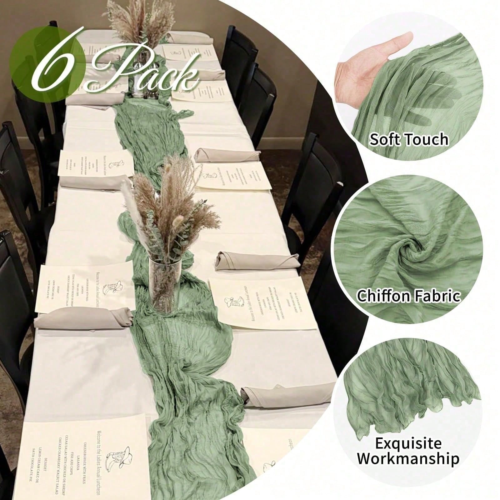 ผ้าปูโต๊ะชีสคลอธ 6 ชิ้น สำหรับ - Linen Table Runner บทวิจารณ์และราคา