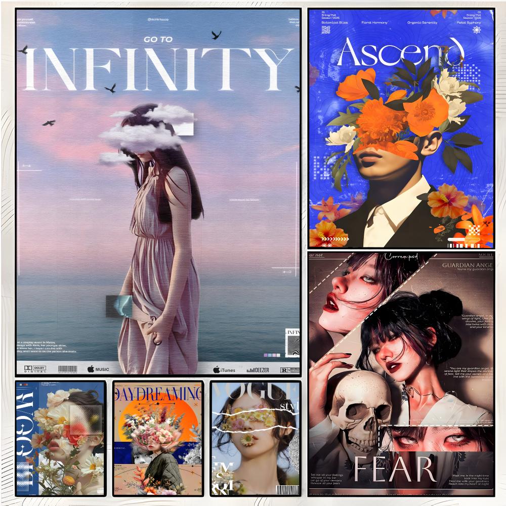 นิตยสารลายดอกไม้ โปสเตอร์ ของต - Home Decor Magazine บทวิจารณ์และราคา