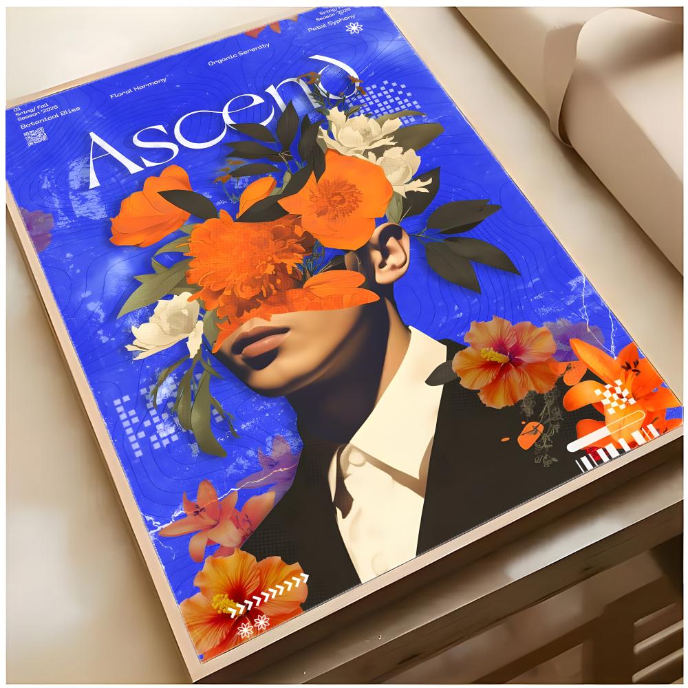 นิตยสารลายดอกไม้ โปสเตอร์ ของต - Home Decor Magazine บทวิจารณ์และราคา