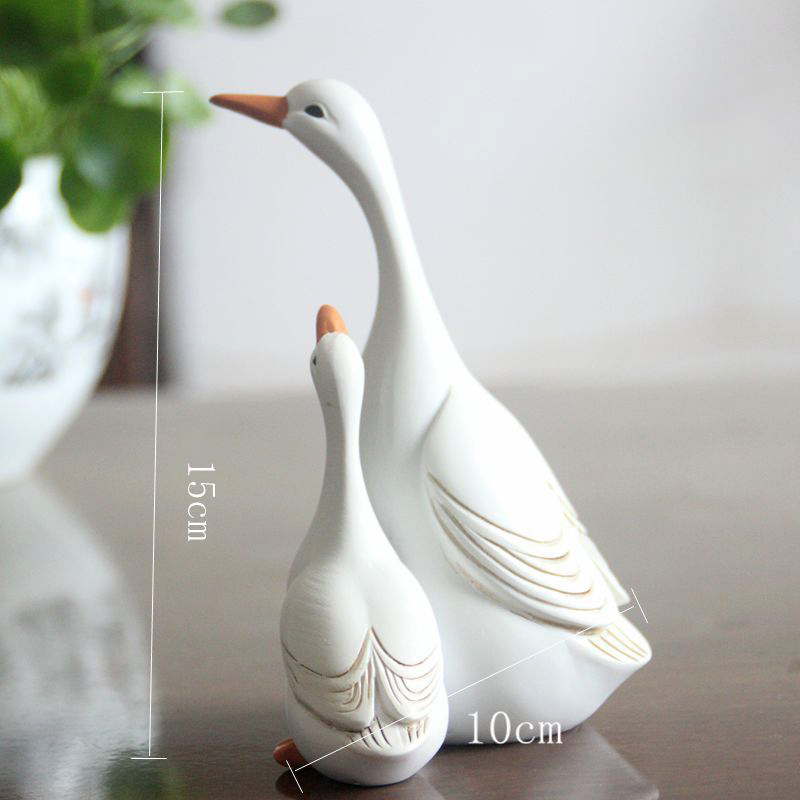 สนุกเป็ดน่ารักหุ่นเรซิ่นแม่และ - Home Decor Za บทวิจารณ์และราคา