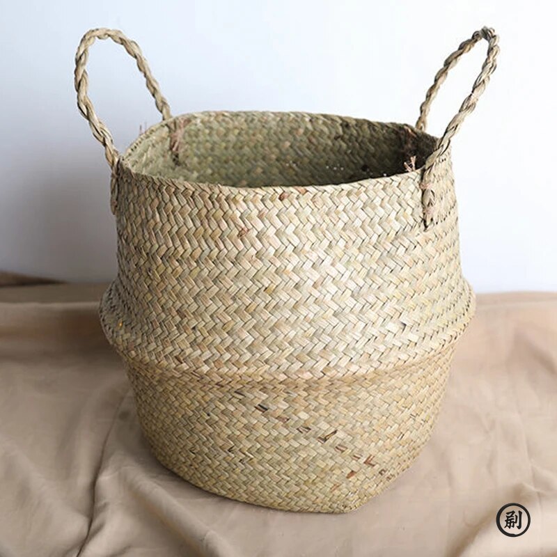 ตะกร้าหวายใส่ของเล่น ตะกร้าเก็ - Rattan Plant Basket บทวิจารณ์และราคา